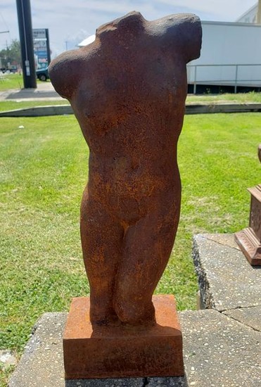 Mid 20th Century Cast Iron Torso of Venus Sculpture