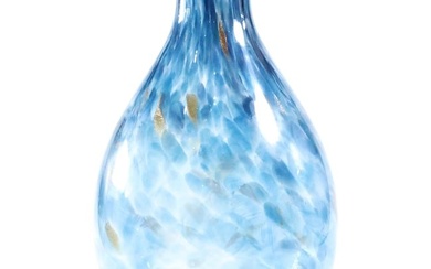 Mid-Century Modern Blue Art Glass Vase 11.5 inches height x 6.5 in. wide