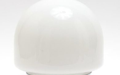 Modern Domed Glass & Chrome Lamp