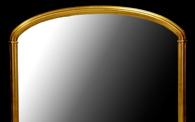 Modern gilt framed overmantel mirror