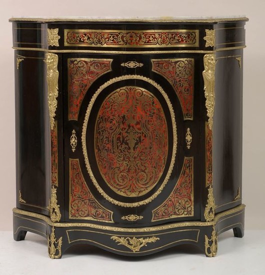 Napoleon III style dressing-table in blackened wood and...
