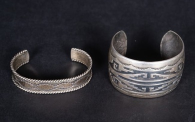Native American Navajo Sterling Silver Cuff Bracelet Lot