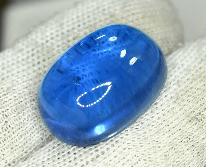 Natural Aquamarine Cabochon Gemstone Navy Blue Color