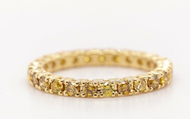 No Reserve Price - 1.05 tcw - 14 kt. Yellow gold - Ring Diamond