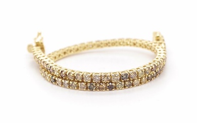 No Reserve Price - 3.06 tcw - 14 kt. Yellow gold - Bracelet Diamond