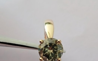 No Reserve Price - Engagement ring - 14 kt. Yellow gold - 1.51 tw. Grey Diamond (Natural coloured)