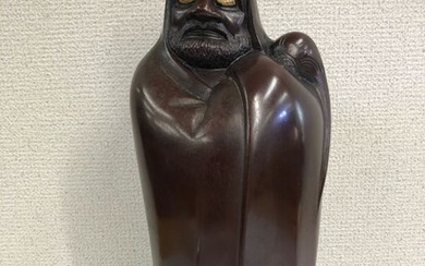 Okimono - Bronze- 達磨(Daruma, signed Masahare - Japan - Early Showa period (1930)