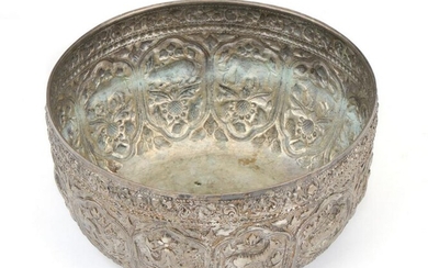 Old Burmese Silver Bowl