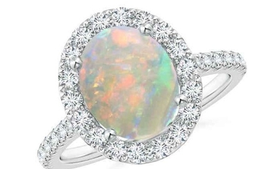 Opal Design 1.45 Ct Diamond 0.62 Ct in 14Kt White Gold