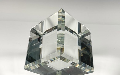 Orrefors Crystal Engravable Award, Iconic XL Cube