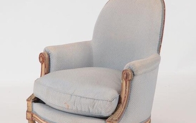 PAINTED FRENCH LOUIS XVI BERGERE CHAIR 1920