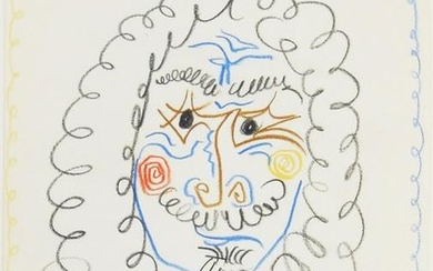Pablo Picasso (1881-1973) Colored Pencil Sketch