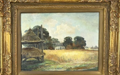 Painting with a barn, Bezema?