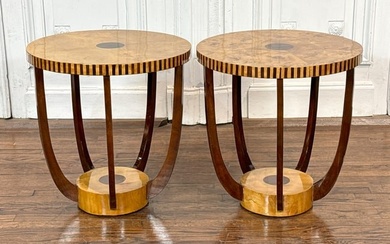 Pair Of Art Deco Style Side Tables