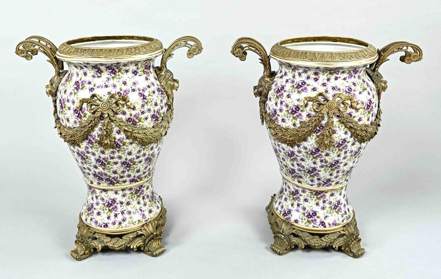 Pair of large porcelain vases, 20th