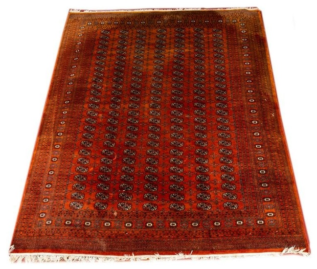 Pakistani Bokhara Hand-Knotted Wool Rug, 10' x 8'