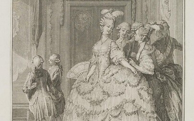 Pietro Antonio Martini (1738-1797), La Dame du Palais de la Reine, Court Lady of the Queen of France, c. 1780, Etching