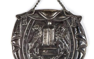 Poland Jewish silver plaque - TarnÃ³w 1864
