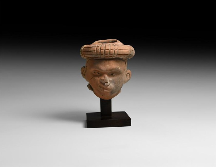Pre-Columbian Ecuadorian Vessel Fragment with Face