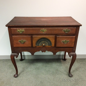 Queen Anne Fan-carved Cherry High Chest Base