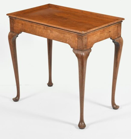 Queen Anne mahogany tray top tea table, Connecticut