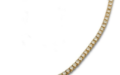 RIVIERE GOLD BRACELET WITH DIAMONDS 7.70CTS APPROX