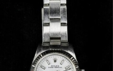 ROLEX OYSTER PERPETUAL STAINLESS STEEL WATCH
