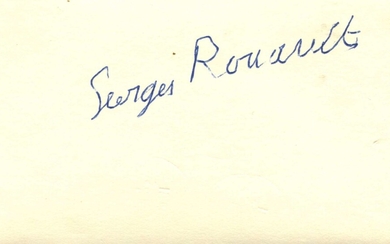 ROUAULT GEORGES: (1871-1958) French Painter. Vintage signed postcard photograph of the artist in a s...