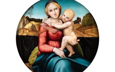 Raffaello Santi, genannt „Raphael“, 1483 – 1520, Kreis des, Madonna mit Kind