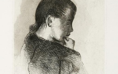 Raphael Soyer, Portrait of a Girl, Etching