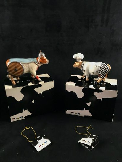 Rare Cow Parade Ceramic Cow Figurine Collection