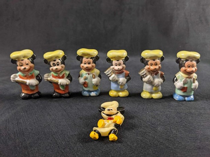Rare Vintage Chef Mickey Mouse Hand Painted Porcelain