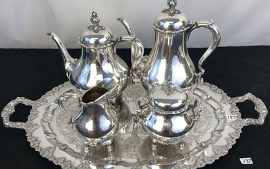 Reed and Barton Provincial Silver-Plate Coffee/Tea Set