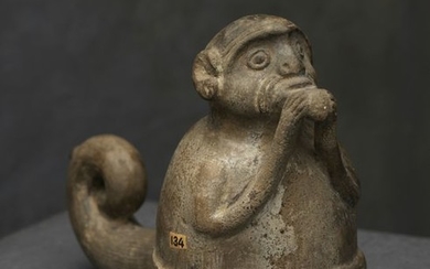 Récipient représentant un singe Assis, les… Calendrier Art Précolombien - Art d’Asie - Nouvelle… Lot n° 37