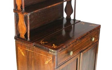 Regency Rosewood Cabinet w/ Etagere Top