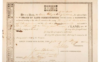 Republic of Texas Land Document Dated 1838