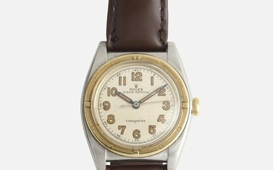 Rolex, 'Bubbleback' two-tone wristwatch, Ref. 3372