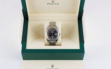 Rolex Oyster Perpetual DATEJUST II Montre ROLEX DATEJUST Oyster Perpetual 41mm index diamants REF 116334...