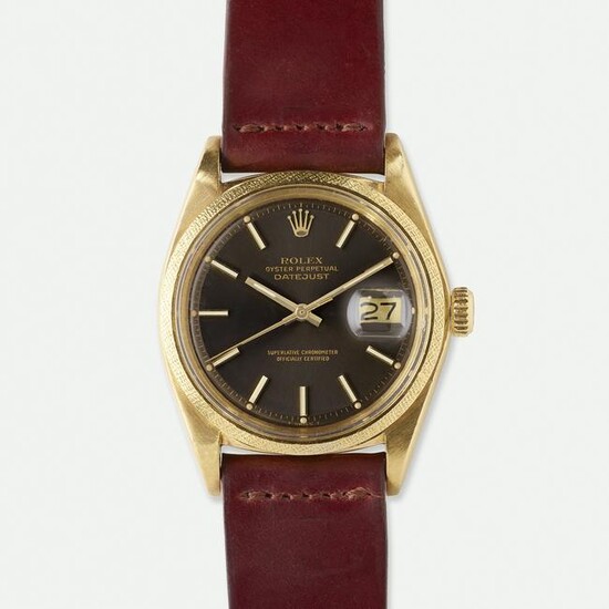 Rolex, 'Oyster Perpetual Datejust' gold watch, Ref.