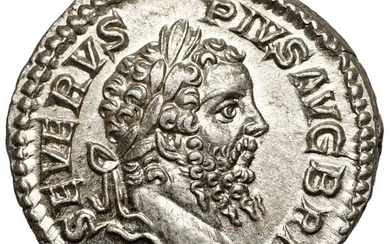 Roman Empire. Septimius Severus (AD 193-211). AR Denarius,Rom, NEPTUN mit Dreizack, Top!