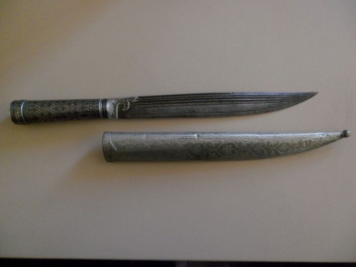 Russian - Caucasian - Kindjal - Niello - Greece - Ottoman - 18th-19th Century - Turkish - Bıçak / Pichoq - Dagger, Knife