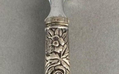 S. Kirk and Son Repousse Sterling Silver Handled Bottle Opener