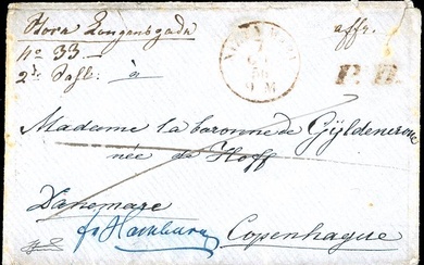 SARDEGNA-DAMIMARCA 1856 - Lettera in porto pagato in contanti da...