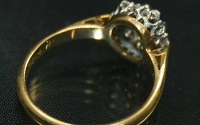 Sapphire & Diamond Cluster Ring C & F