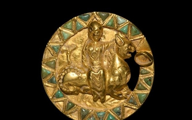 Sarmatian Gold Goddess Riding Leocampus Mount