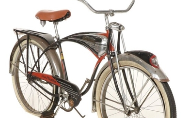 Schwinn Black Phantom Cruiser Bicycle, Mid-20th Century