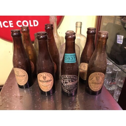 Selection of Vintage Bottles, Guinness with various Labels, ...