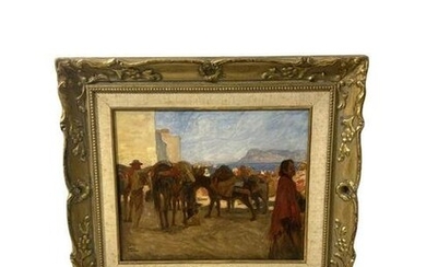 Signed Charles Fouqueray (1869-1956) Oil Painting on