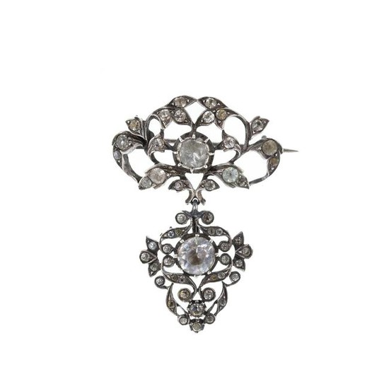 Silver pendant with stones