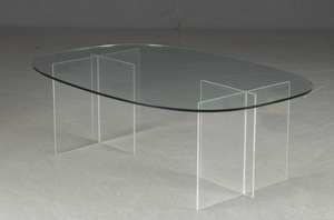uddanne metodologi fløjte Sofabord af glas og plexiglas in Denmark